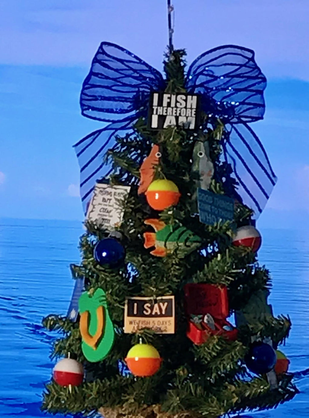 Fishing Themed 18" Christmas Tree