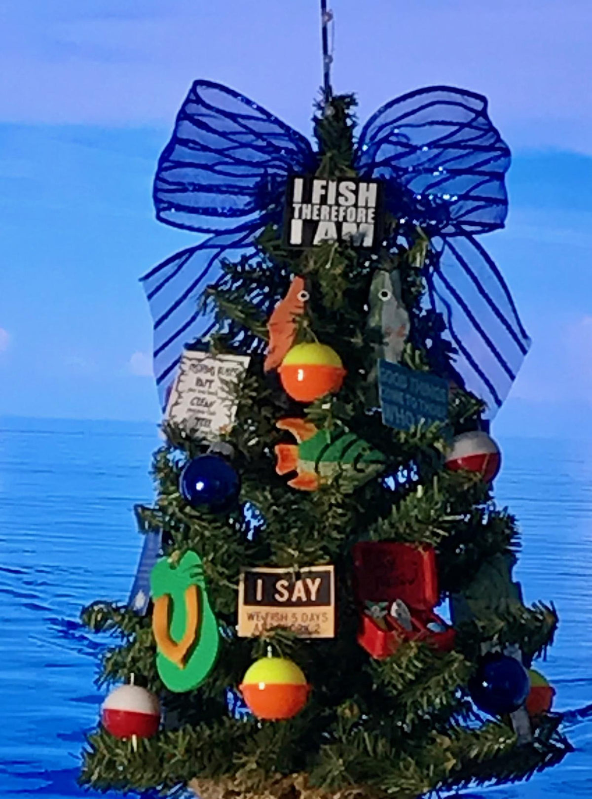 Fishing Themed 18" Christmas Tree