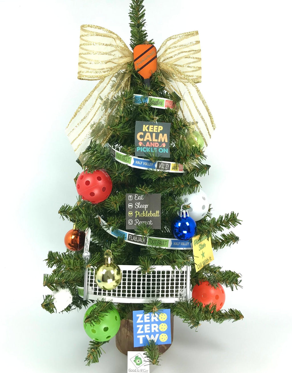 Pickleball Themed 18" Christmas Tree