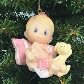Babies with Bears and Puppies Ornaments