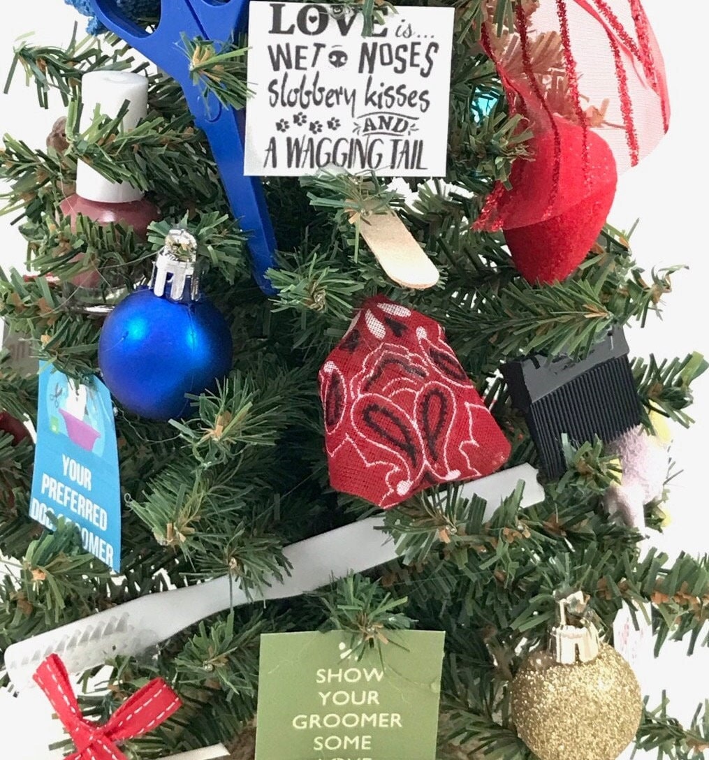 Dog Groomer Themed 18" Christmas Tree