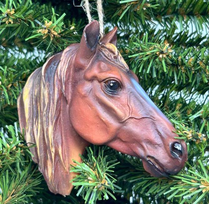 Brown Horse Face Ornament