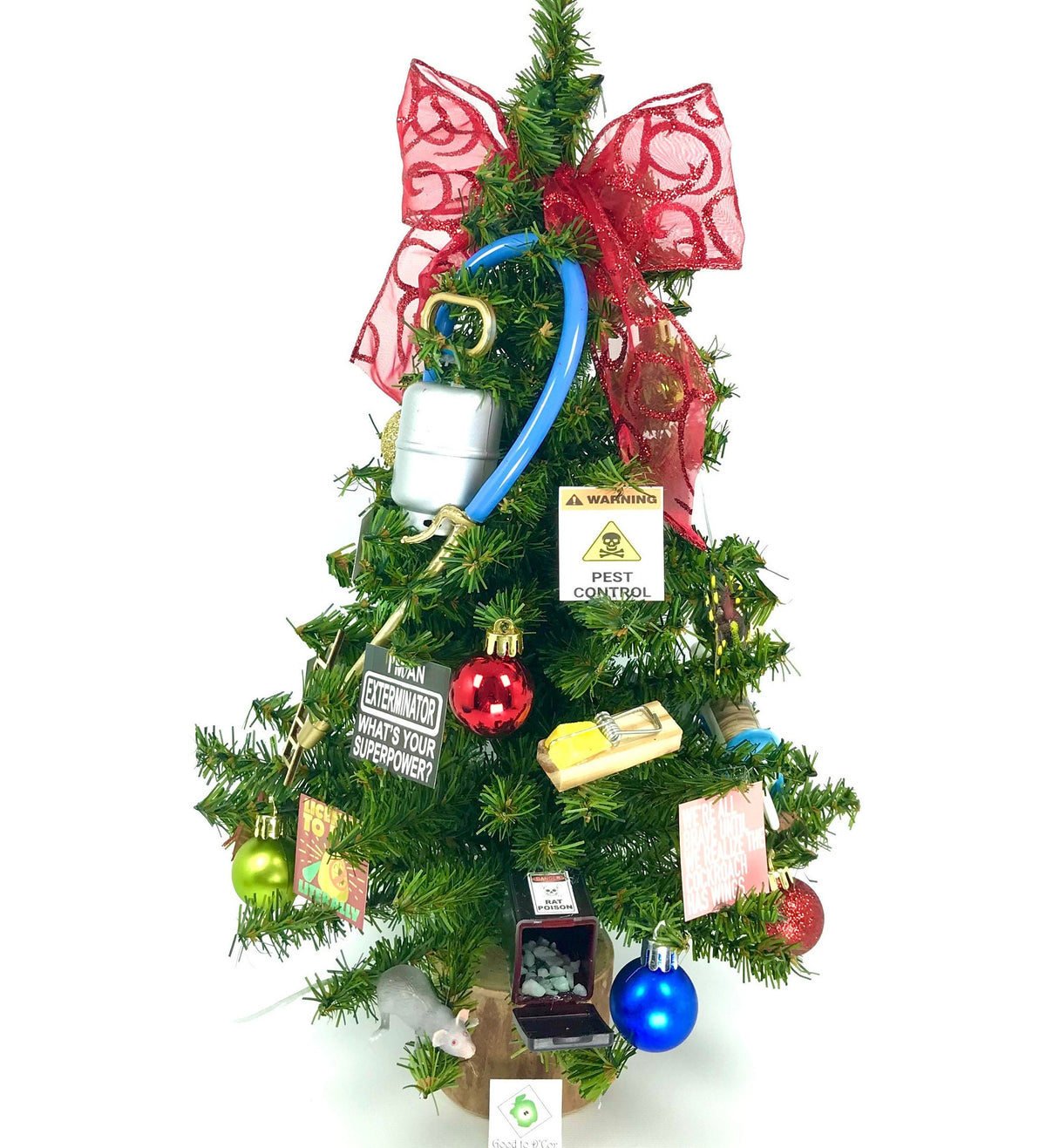 Pest Control / Exterminator Themed 18" Christmas Tree