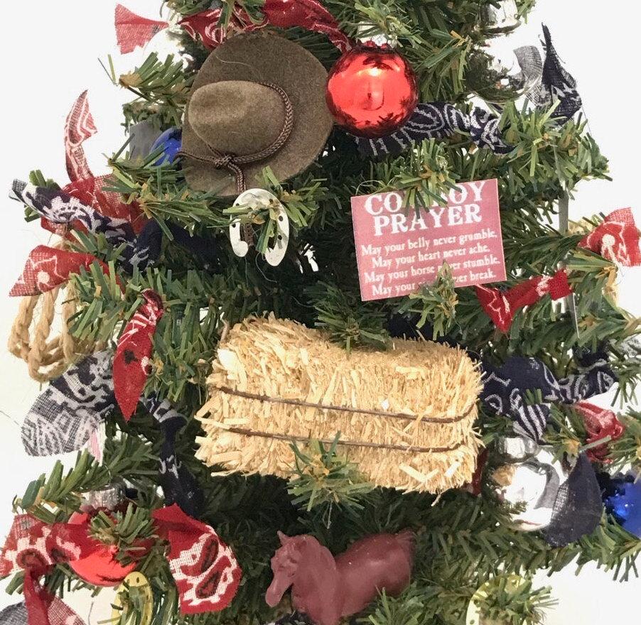 Western / Ranch / Cowboy / Cowgirl Themed 18" Christmas Tree