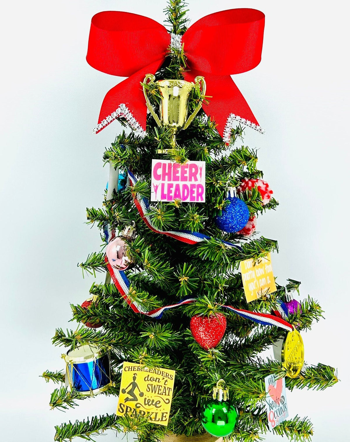 Cheer / Cheerleading / Cheerleader Themed 18" Christmas Tree