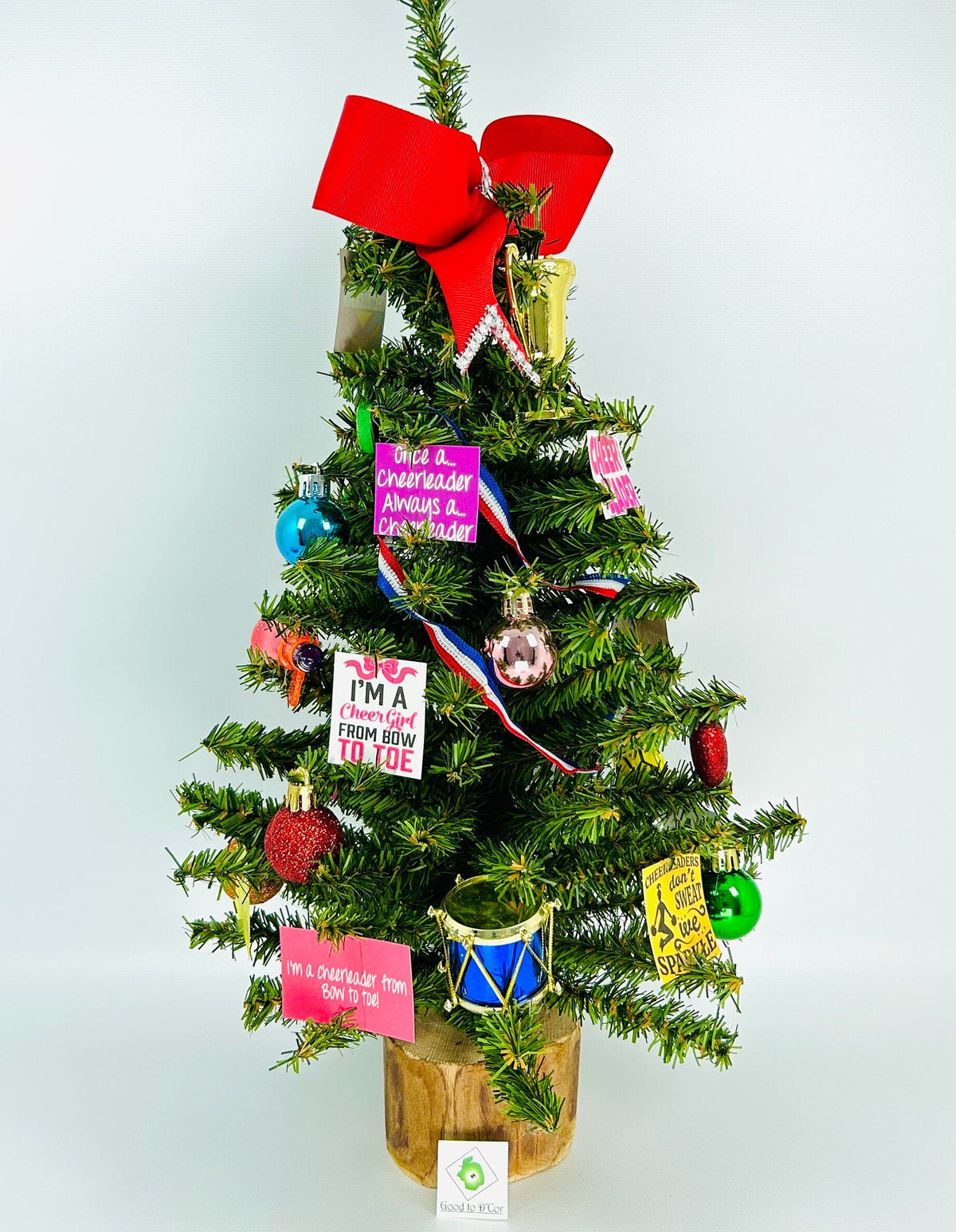 Cheer / Cheerleading / Cheerleader Themed 18" Christmas Tree