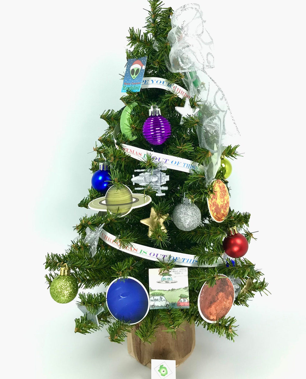 Space / Alien / Astronomy Themed 18" Christmas Tree