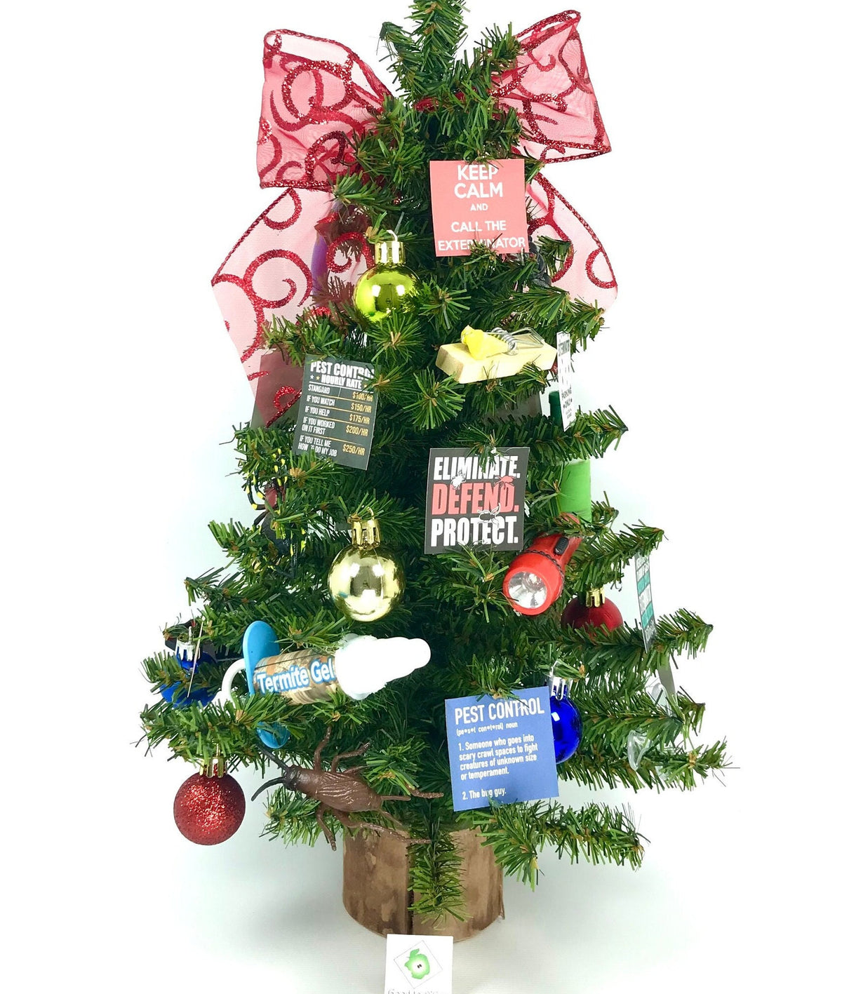 Pest Control / Exterminator Themed 18" Christmas Tree