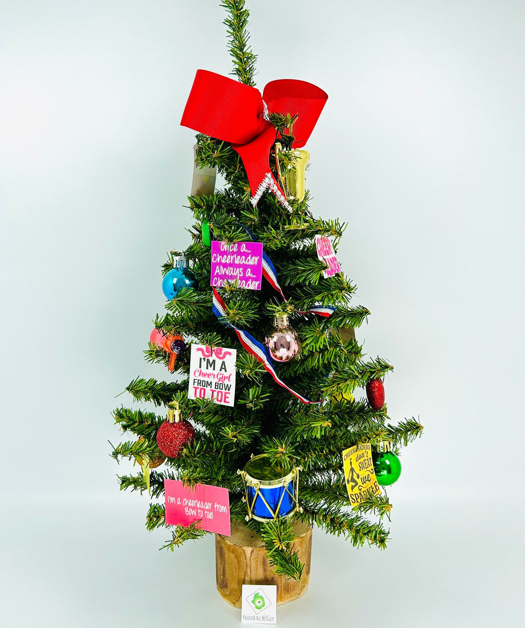 Cheer / Cheerleading / Cheerleader Themed 18" Christmas Tree