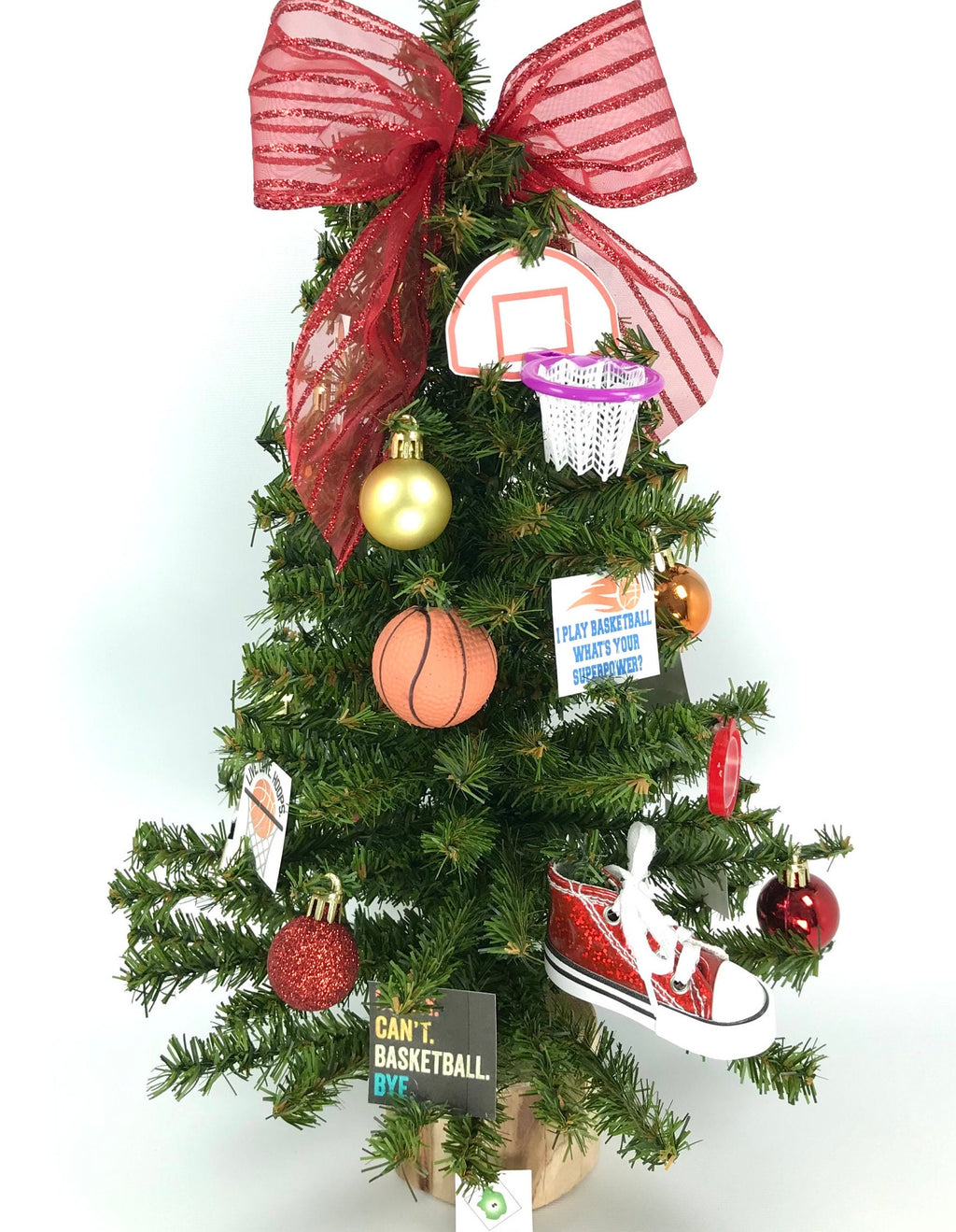 Basketball Themed 18" Christmas Tree