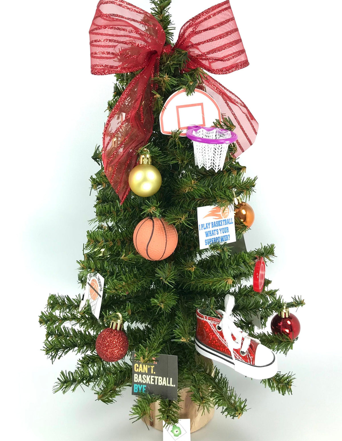 Basketball Themed 18" Christmas Tree