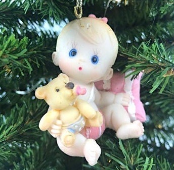Babies with Bears and Puppies Ornaments