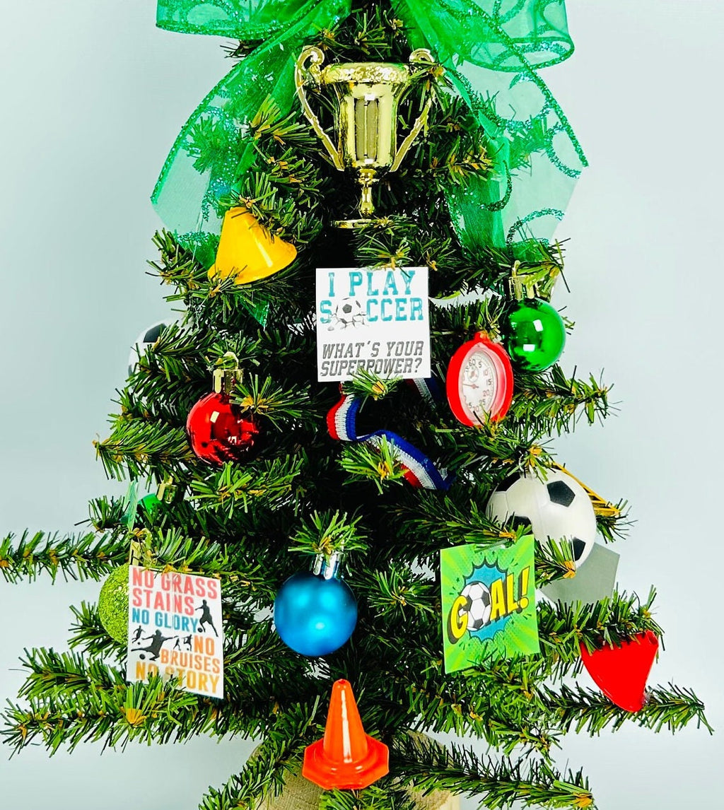 Soccer Themed 18" Christmas Tree