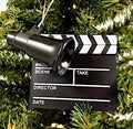 Hollywood Movie Set Film Director Clapboard and Megaphone Ornament