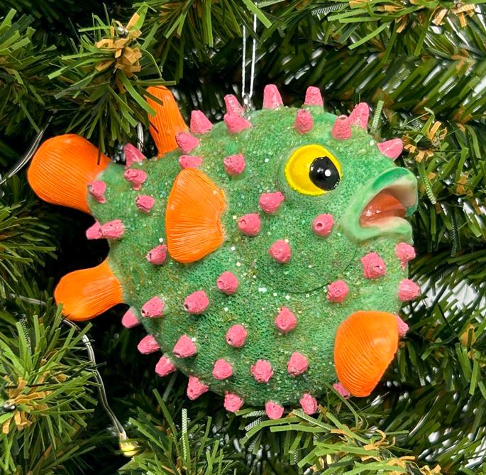Fun Puffer Fish Ornaments (2 color variations)