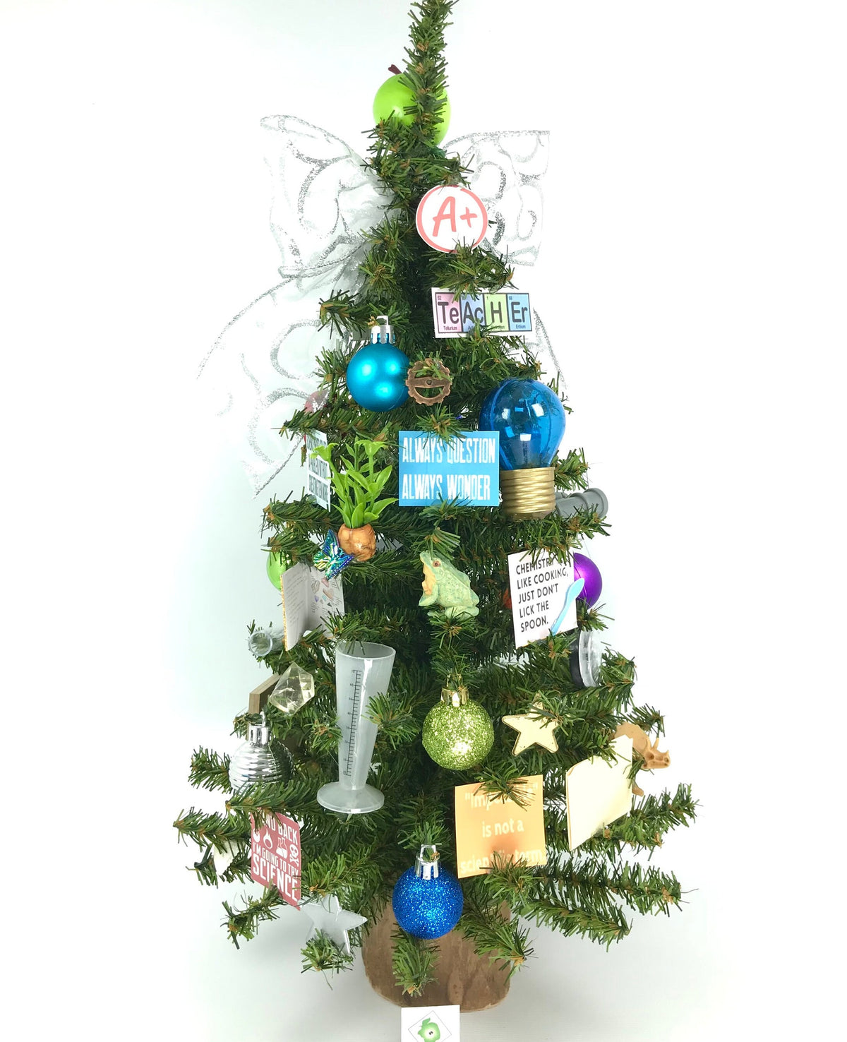 School Science Teacher Themed 18" Christmas Tree