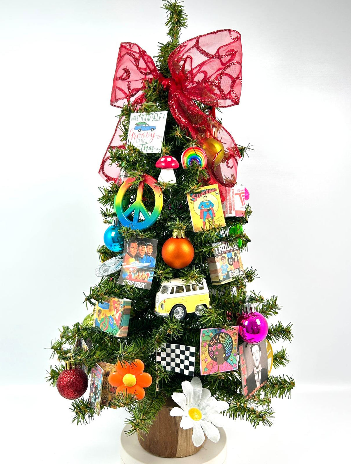 1960's Groovy Themed 18" Christmas Tree
