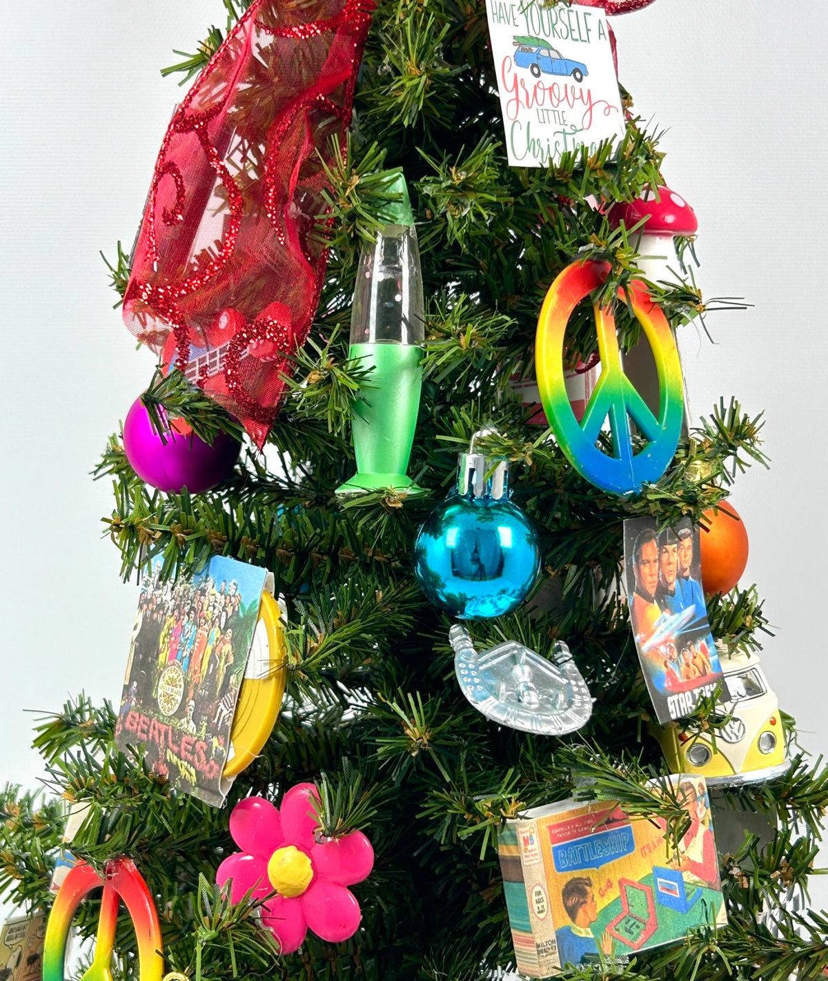 1960's Groovy Themed 18" Christmas Tree