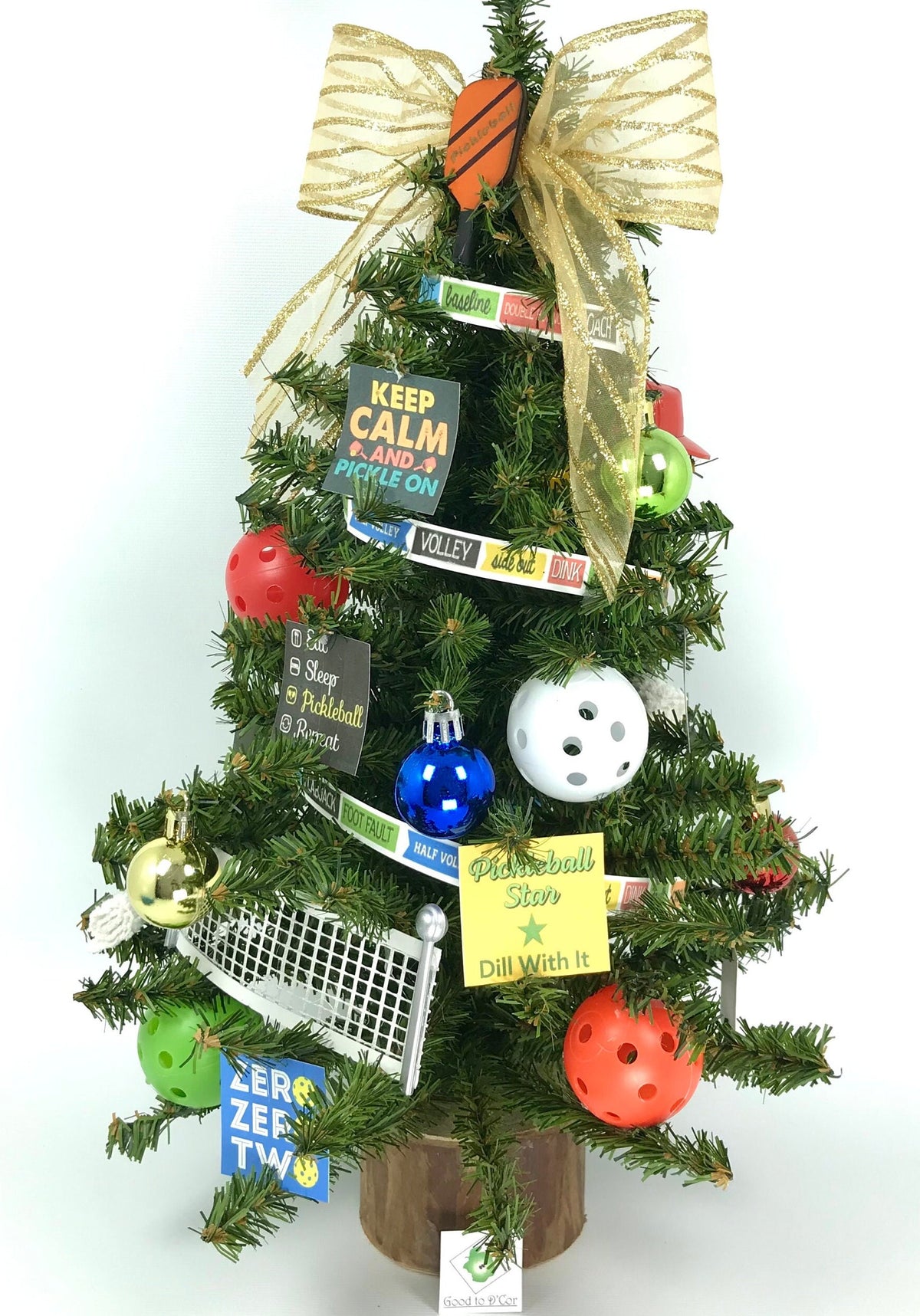 Pickleball Themed 18" Christmas Tree
