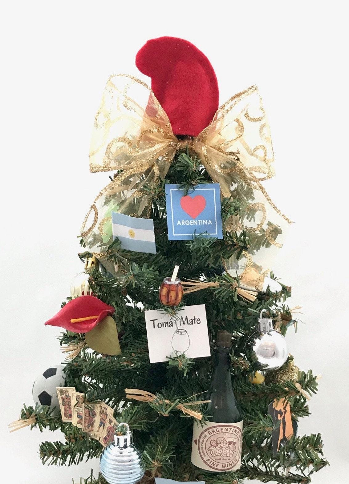 Argentina Themed 18" Christmas Tree