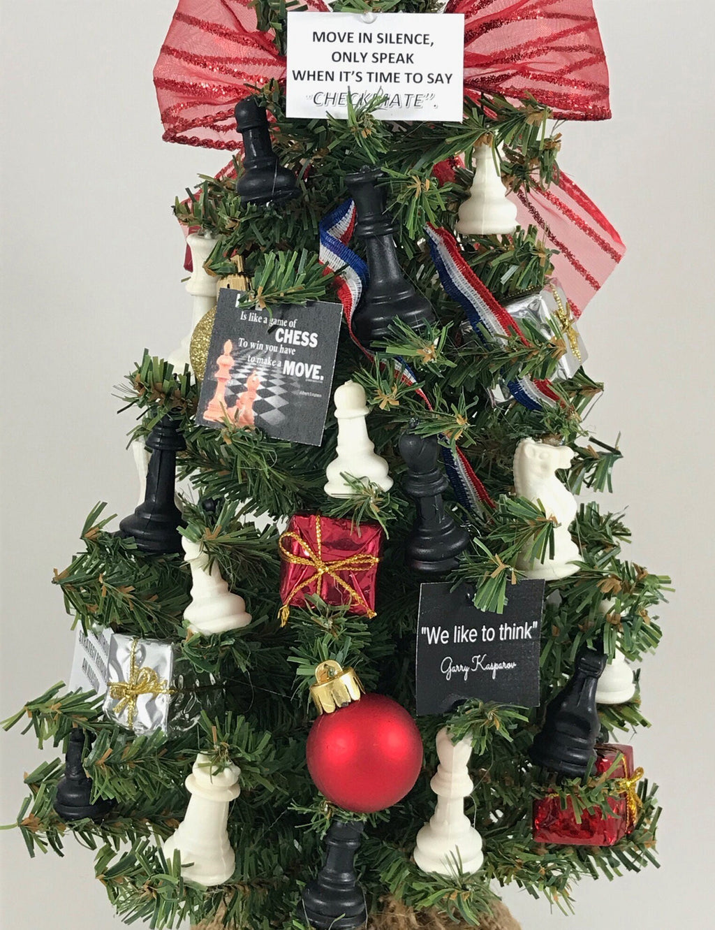 Chess Themed 15" Christmas Tree