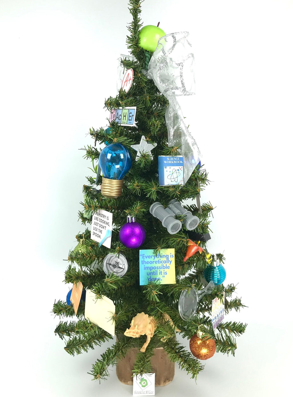 School Science Teacher Themed 18" Christmas Tree