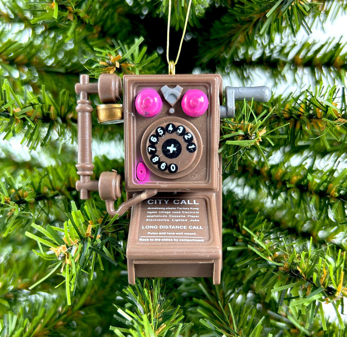 Vintage Antique Wall Phone Ornament