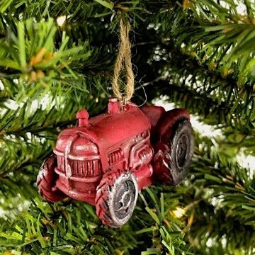 Red Farm Tractor Ornament