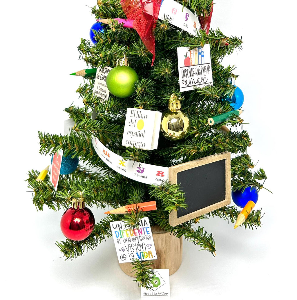 Spanish Language Teacher Themed 18" Tree / Arbolito de 18" para Maestra de Espanol