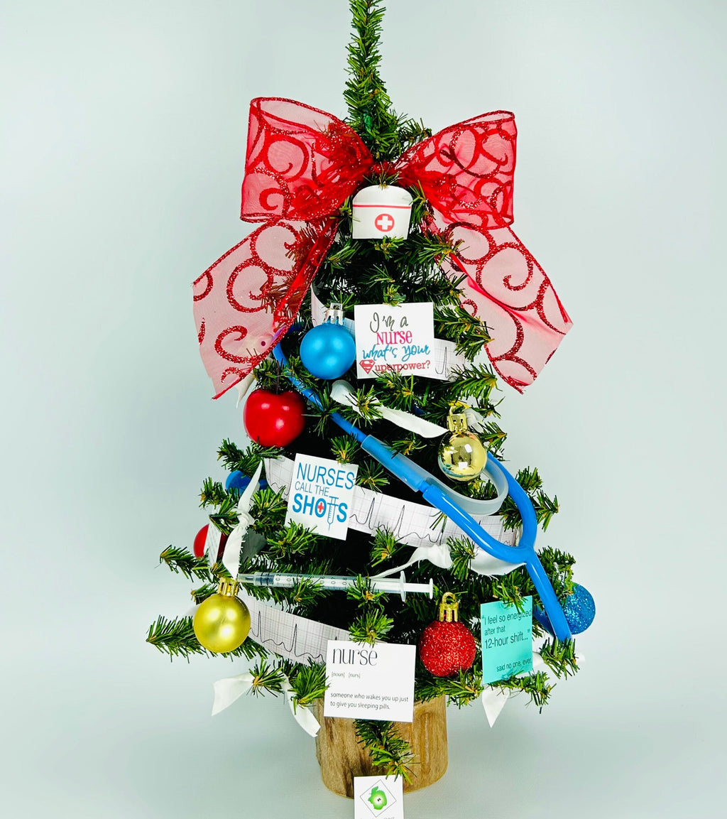 Nurse Themed 18" Christmas Tree