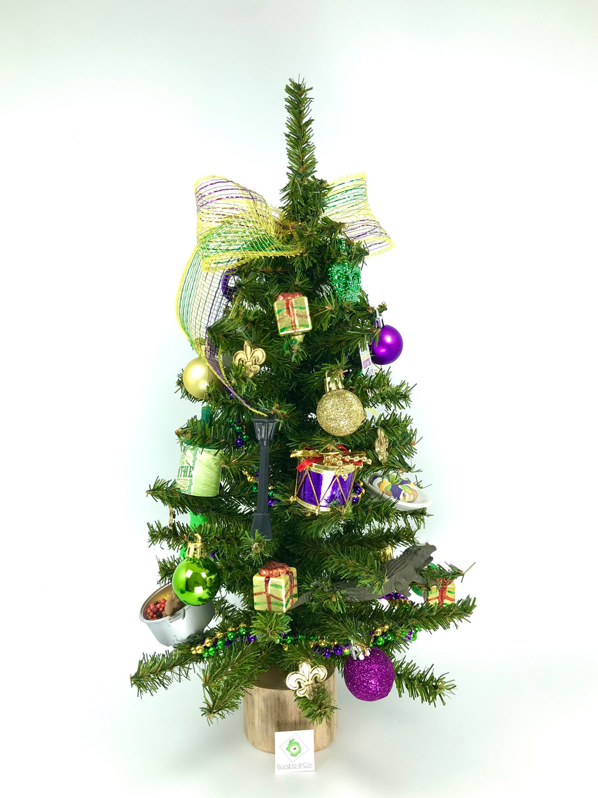 New Orleans / Mardi Gras Themed 18" Christmas Tree