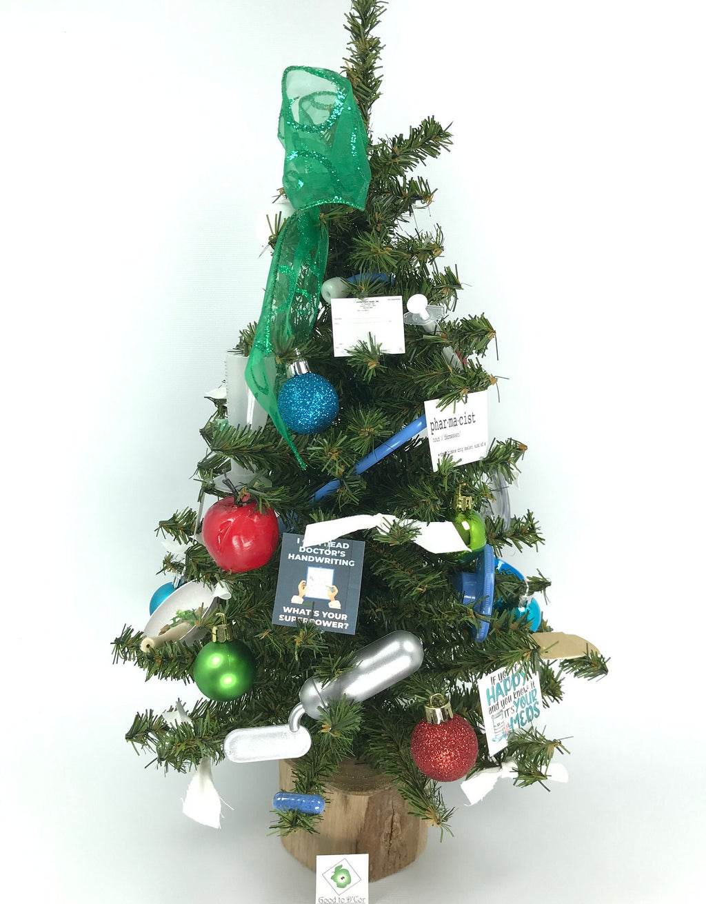 Pharmacist / Pharmacy Themed 18" Christmas Tree