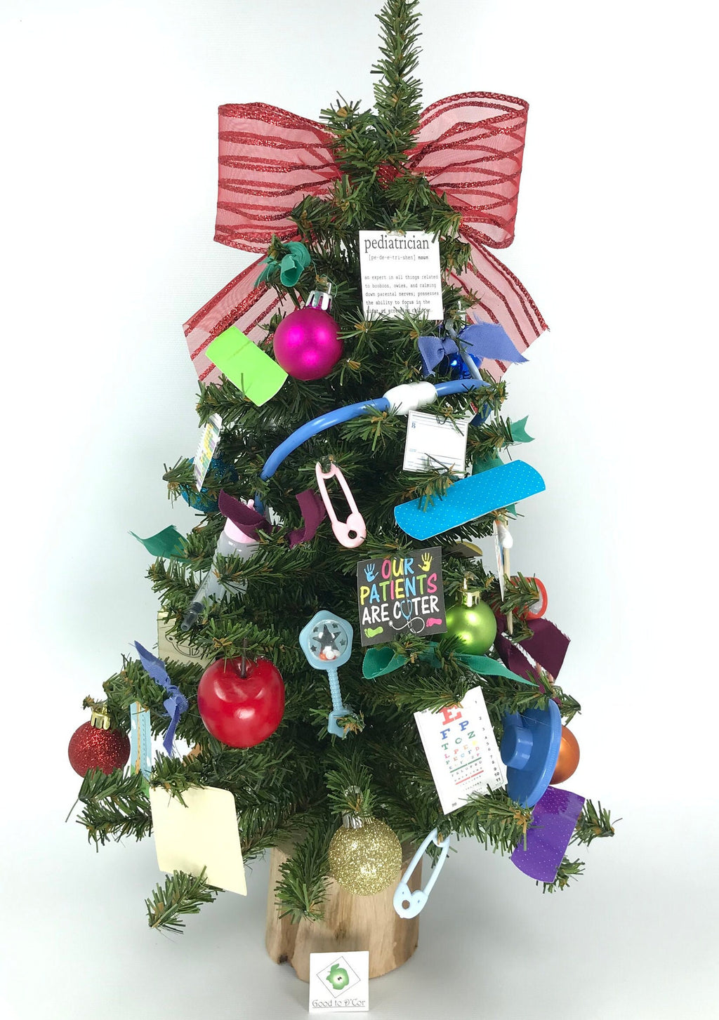 Pediatrician / Pediatrics Themed 18" Christmas Tree