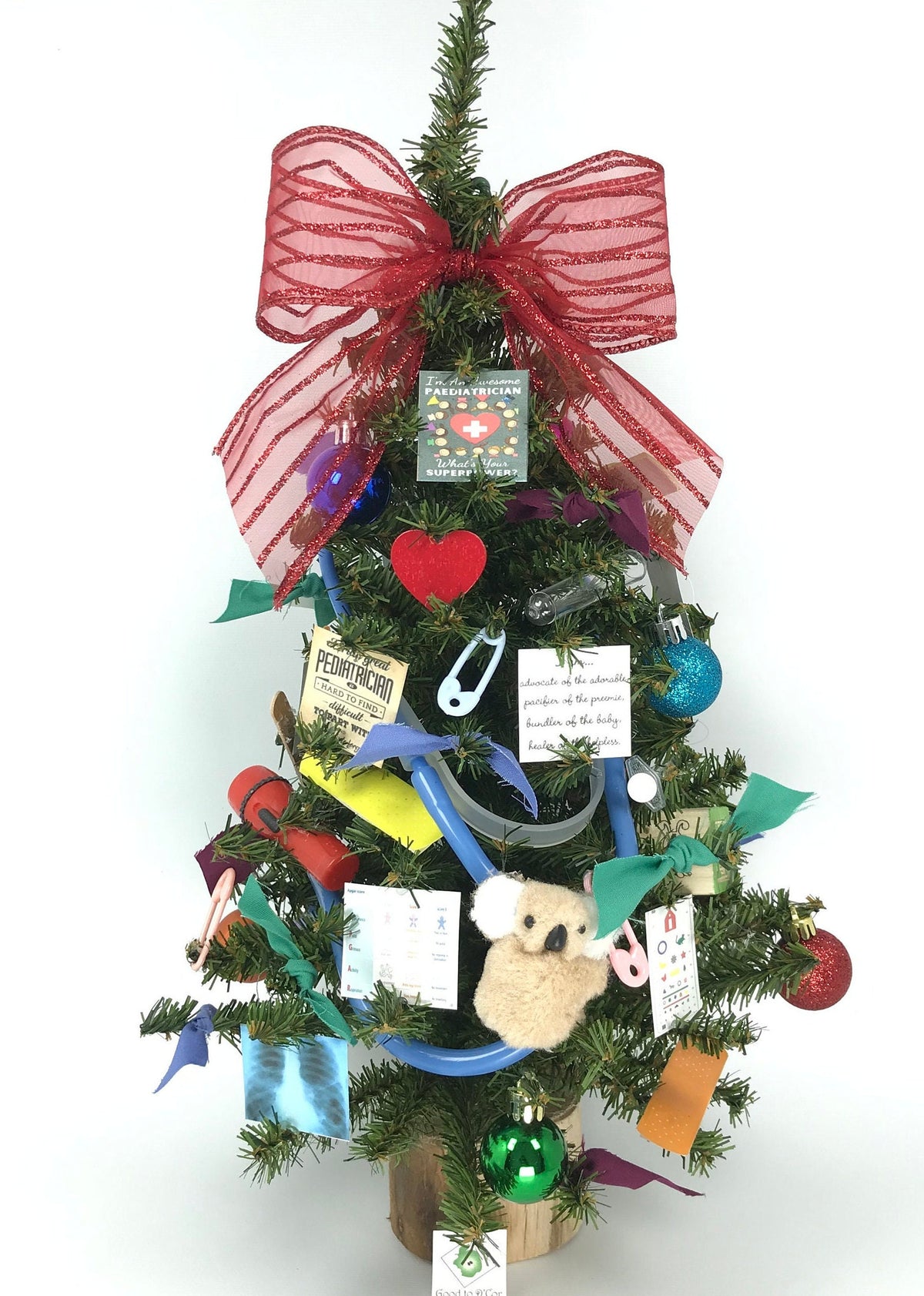 Pediatrician / Pediatrics Themed 18" Christmas Tree