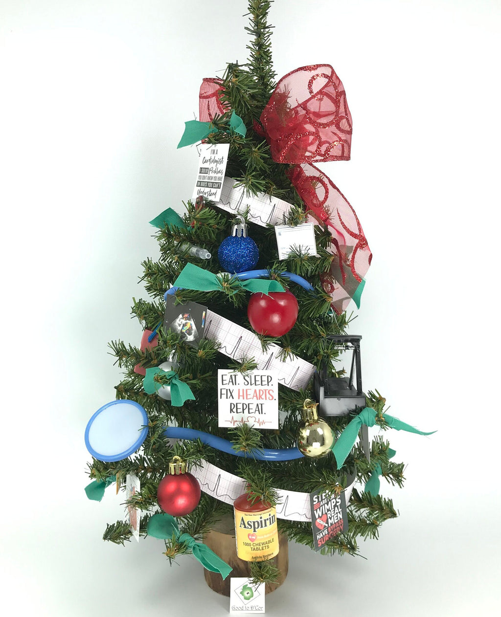 Cardiology / Cardiologist Themed 18" Christmas Tree