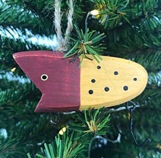 Wood Fish Lure Ornaments (3 variations)