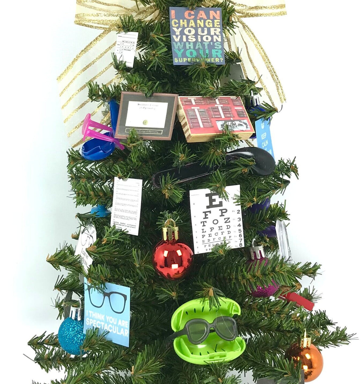 Optical / Optometrist Themed 18" Christmas Tree