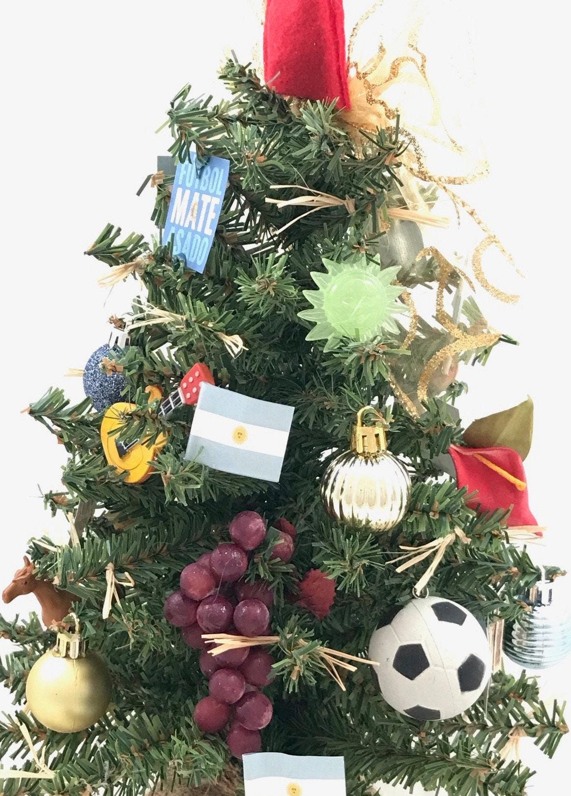 Argentina Themed 18" Christmas Tree