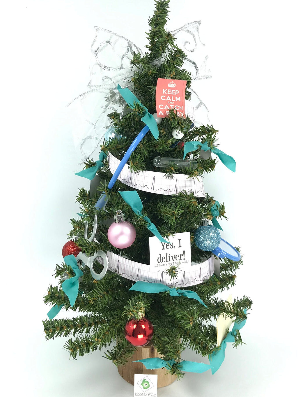 OB/GYN / Obstetrician / Obstetrics Themed 18" Christmas Tree