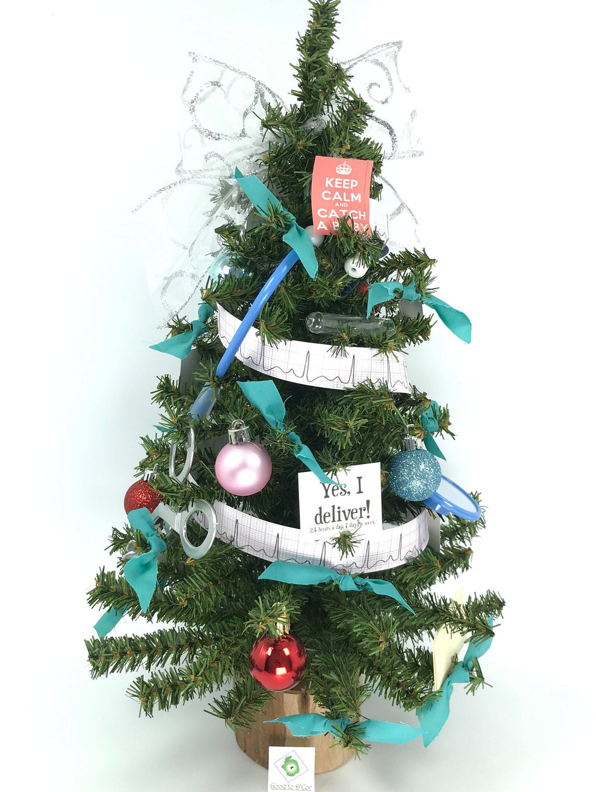 OB/GYN / Obstetrician / Obstetrics Themed 18" Christmas Tree