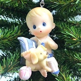 Babies with Bears and Puppies Ornaments