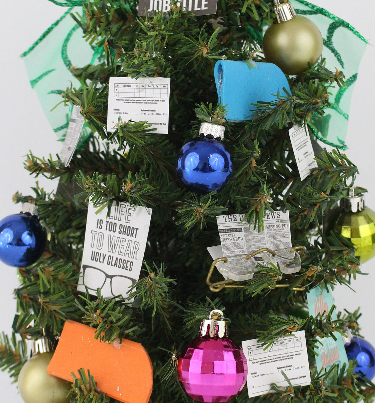 Optical / Optician Themed 18" Christmas Tree