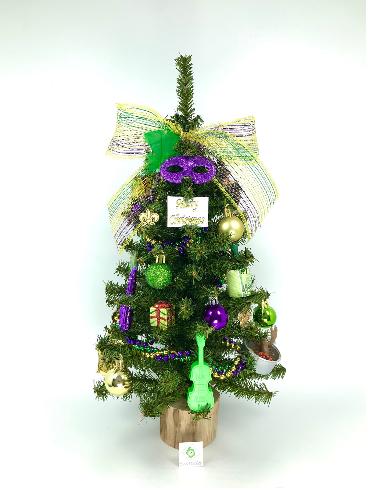 New Orleans / Mardi Gras Themed 18" Christmas Tree