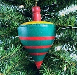 Vintage Wooden Top Ornament