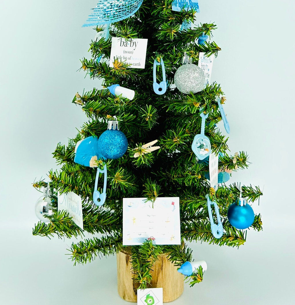 Baby Boy Themed 18" Christmas Tree