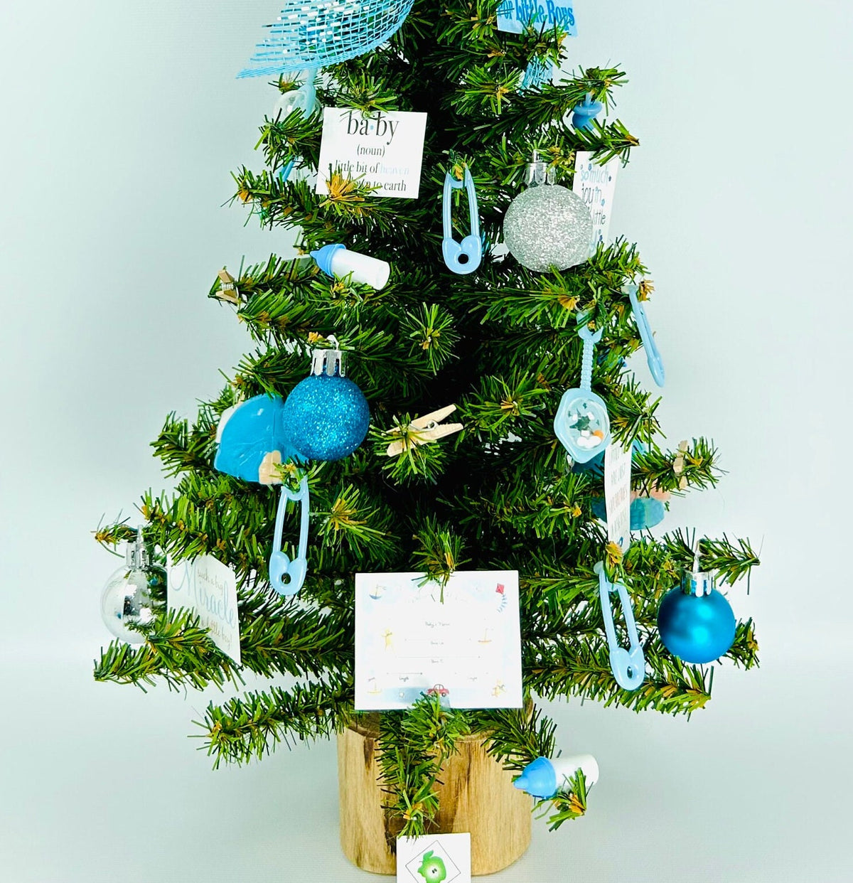 Baby Boy Themed 18" Christmas Tree