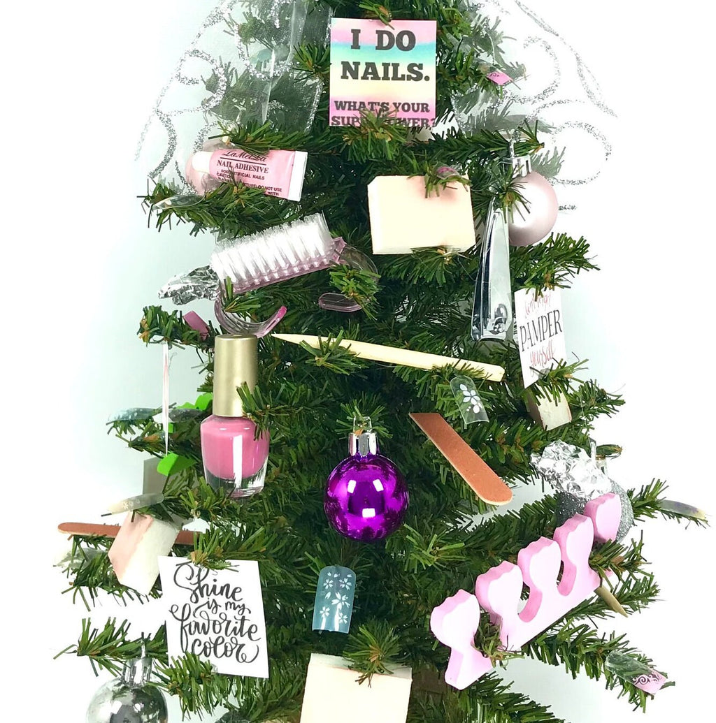 Nail Salon  / Manicurist Themed 18" Christmas Tree
