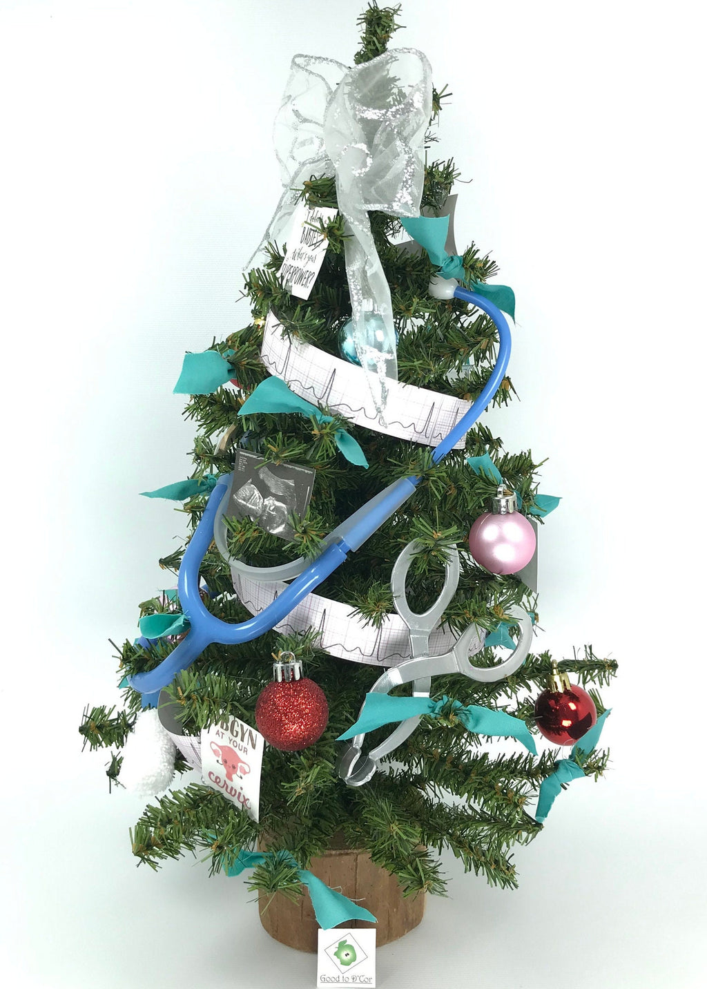 OB/GYN / Obstetrician / Obstetrics Themed 18" Christmas Tree