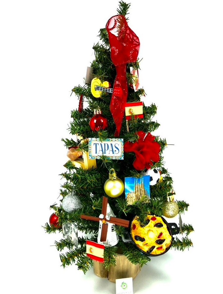 Spain / Spanish Themed 18" Christmas Tree