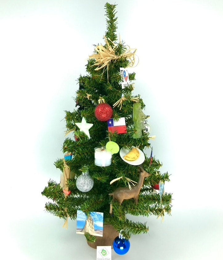 Chile /Chilean Themed 18" Christmas Tree
